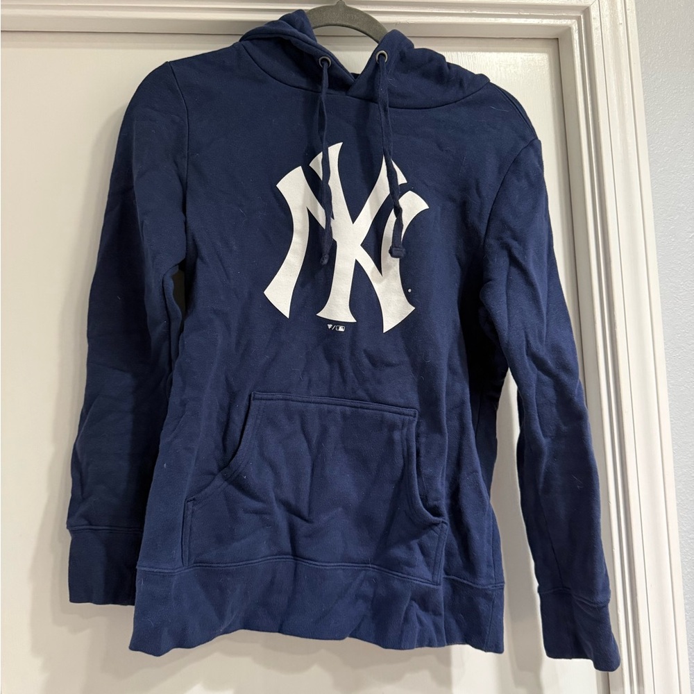 Fanatics Navy Blue Hoodie with White Logo